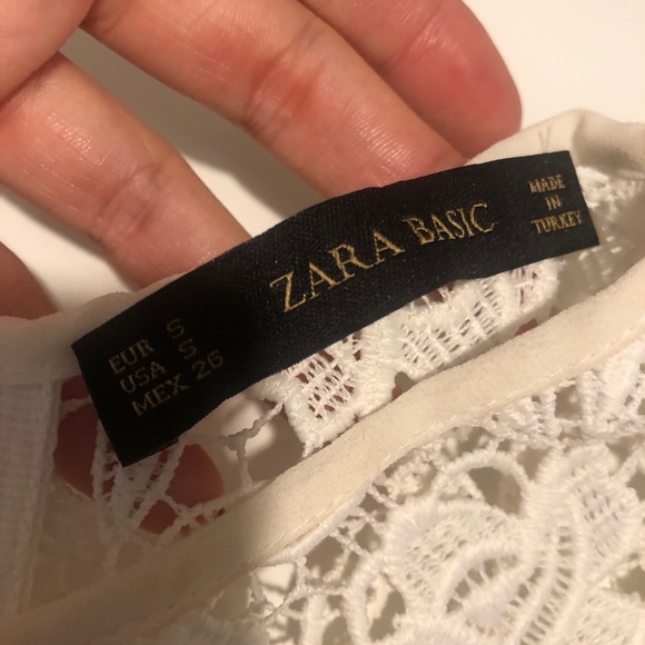 ZARA | Lace Short Sleeve Shirt - Picture 5 of 7